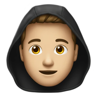 A hacker with black hoodie sticker