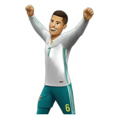 Ronaldo qui fait un dab sticker