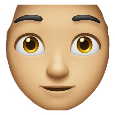 Emoji qui prend une photo avec un sourcil levé sticker