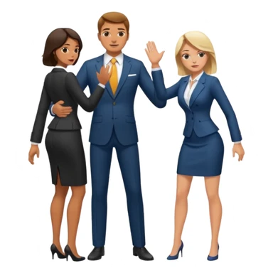 man slapping woman's buttocks sticker