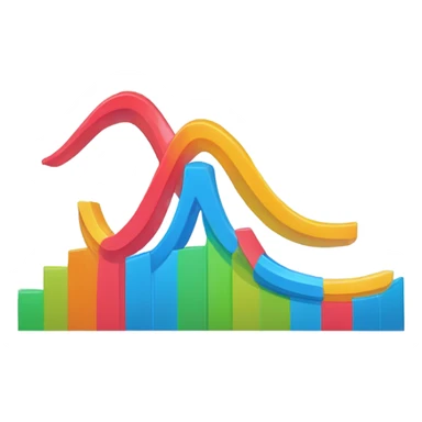 vaporware color trending up chart up and to the right sticker