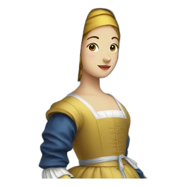 Vermeer as a manga sticker