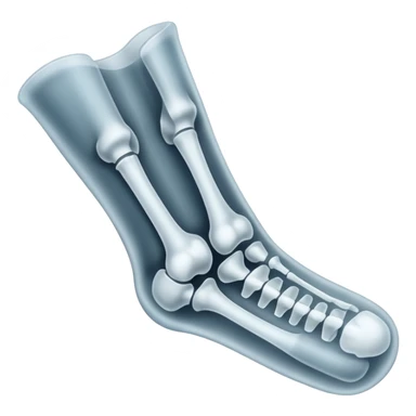 broken bone cast X ray sticker