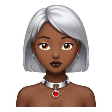 luxury fetish collar, silver chrome, smooth rounded metal, dominant erotic mood sticker