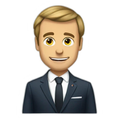 Macron au toilette sticker