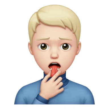 person choking themselves sticker