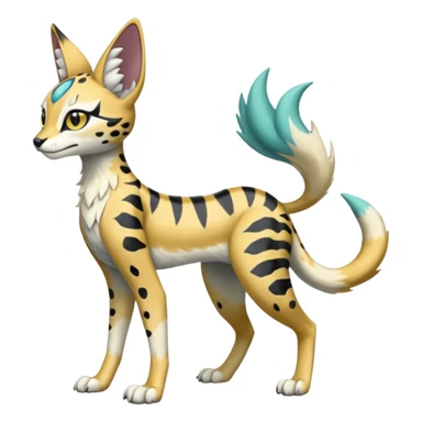 Meloetta-Trico-Nargacuga-Sergal-Serval-Cresselia-Fakémon-creature-hybrid sticker
