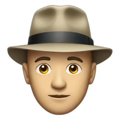 oppenheimer with hat sticker