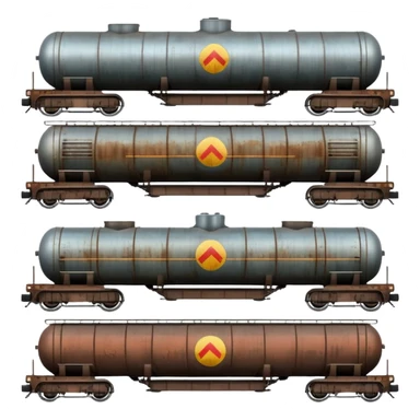 a long train with tank cars sticker