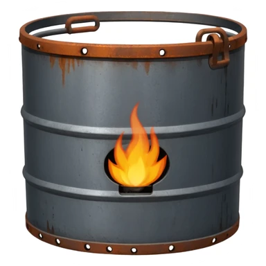 generate a realistic metal natural gas barrel sticker