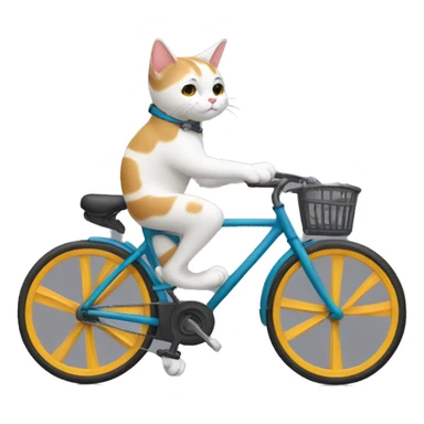 gato andando de bicicleta sticker