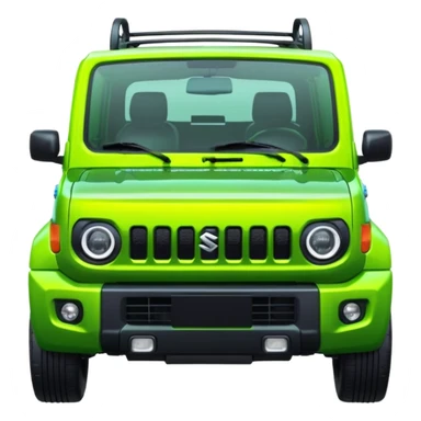 neong green suzuki jimny 2025 frontal angle sticker
