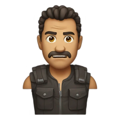 Ferocious man sticker