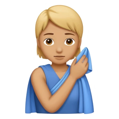 Wiping off my shoukder sticker