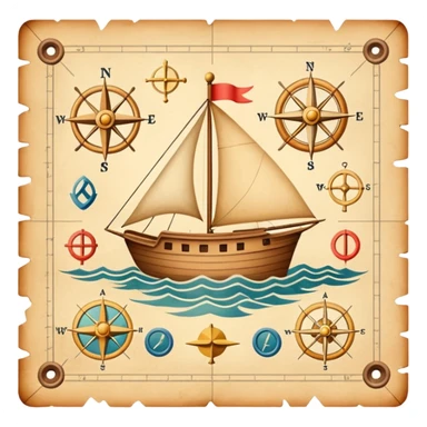 Navigation Chart sticker