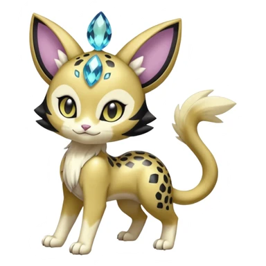 Shiny Elegant Pretty Beautiful Divine Furry Realistic  Meloetta-Noibat-Gatomon-Liepard-Pokémon-Digimon-Fakémon-fusion-hybrid-creature sticker