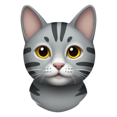 grey cat with stripes sticker