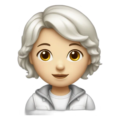 cute female architect milk bear sticker