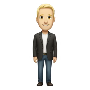 a very tall white person  sticker