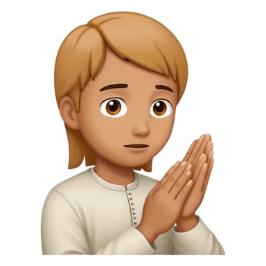 pleading with prayer hands sticker