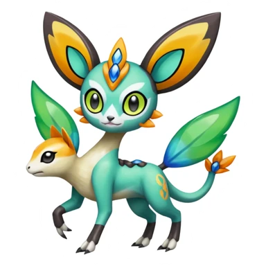 Meloetta-Vernid-Trico-Fionbri-Pokémon-Digimon-Fakémon-fusion-hybrid-creature sticker