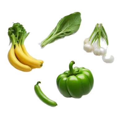 fresh produce on white plate sticker