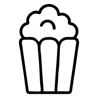popcorn emoji style minimal icon sticker