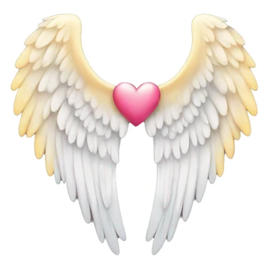 angel wings with heart sticker