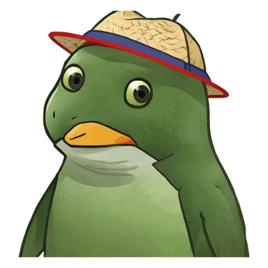 Japanese art penguin sticker