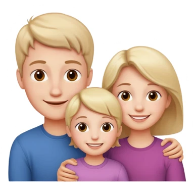 a young boy and a very young girl with their mother sticker