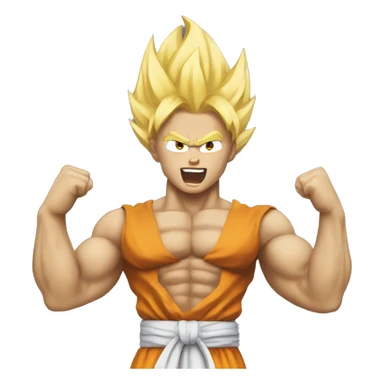 Blonde super saiyan pose sticker
