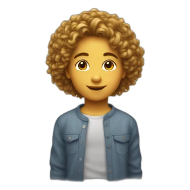 Enfant cheveux bouclés sticker