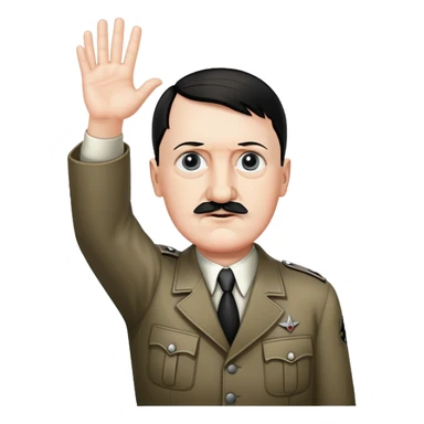 hitler raised hand sticker