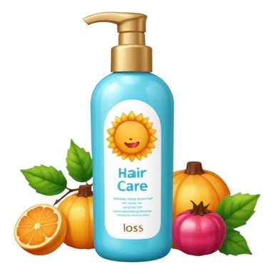 , flower)

bottle of hair care product with seasonal symbols around sticker
