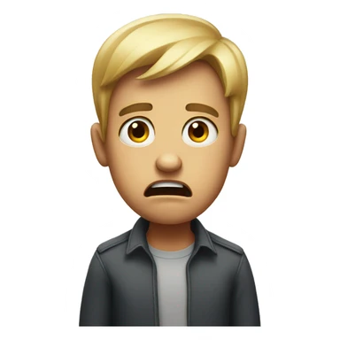 Scared questioning  sticker