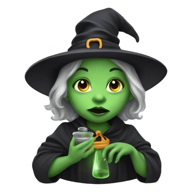 baby witch with pacifier sticker