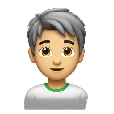 niño rubio con el pelo medio largo muy soniente sticker