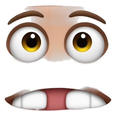 Sad eyes while blushing and covering mouth sticker