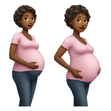 Pregnant lady sticker