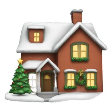 A christmas house  sticker