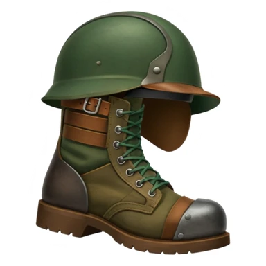 Military boots helmet criss sticker