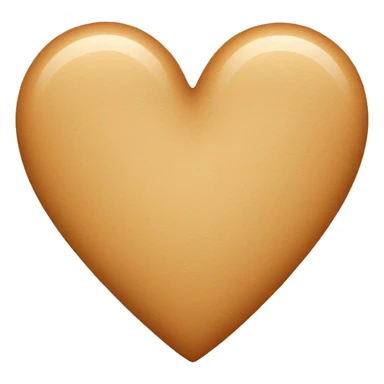 Tan heart sticker