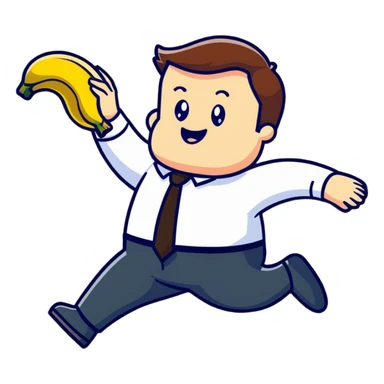 JD Vance slipping on a banana peel sticker