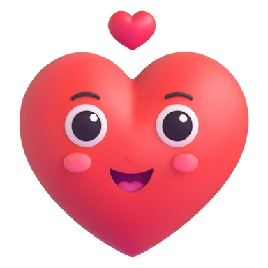 a heart melting with a dreamy face, in love, cartoon style sticker
