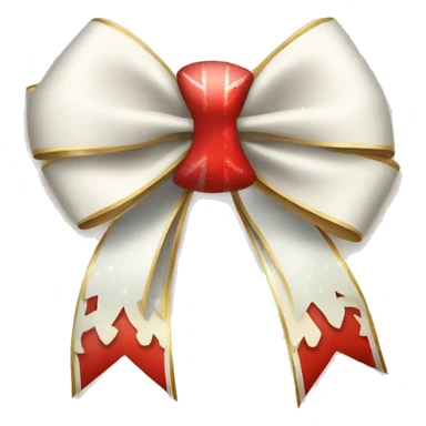 Elegant Christmas bow with Ornament and snowflakes sticker