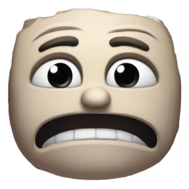 Frustrated face banging against brick wall sticker