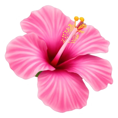 Pink hibiscus flower sticker