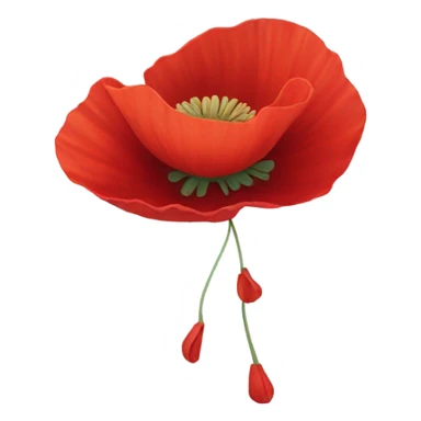 Falling poppies sticker