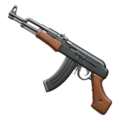 Ak 47 gun emoji in realestic and tilt it with some angle look more realestic like real gun sticker