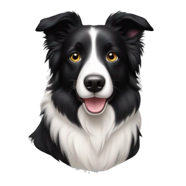 cachorro border collie com orelhas em pé sticker